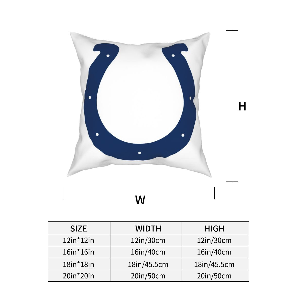 Custom Decorative Football Pillow Case Indianapolis Colts White Pillowcase Personalized Throw Pillow Covers