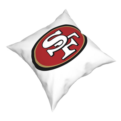 Custom Decorative Football Pillow Case San Francisco 49ers White Pillowcase Personalized Throw Pillow Covers