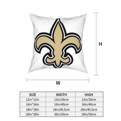 Custom Decorative Football Pillow Case New Orleans Saints White Pillowcase Personalized Throw Pillow Covers