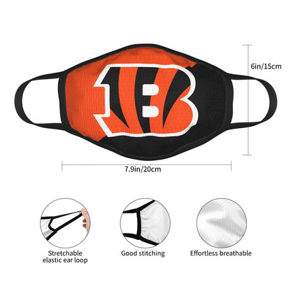 Custom Football Personalized Cincinnati Bengals Dust Face Mask With Filters PM 2.5