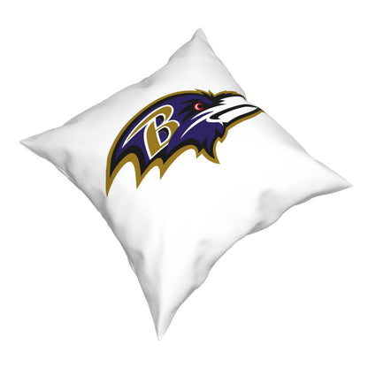 Custom Decorative Football Pillow Case Baltimore Ravens White Pillowcase Personalized Throw Pillow Covers