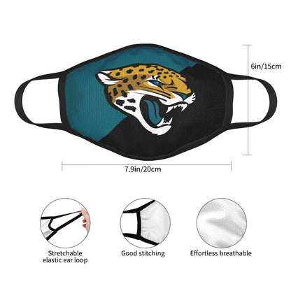 Custom Football Personalized Jacksonville Jaguars Dust Face Mask With Filters PM 2.5