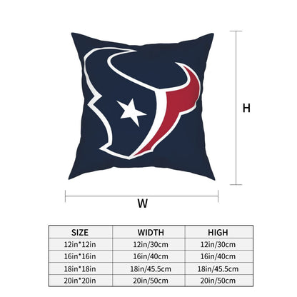 Custom Decorative Football Pillow Case Houston Texans Navy Pillowcase Personalized Throw Pillow Covers