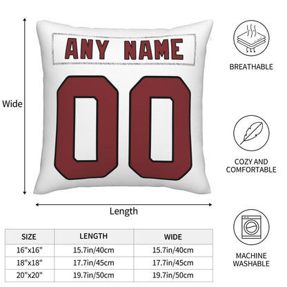 Set of 2 Custom Team Chicago Bears Navy White Decorative Throw Pillow Case Print Personalized Football Pillowcase Fans Name & Number Birthday Gift