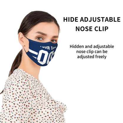 2-Pack Indianapolis Colts Face Covering Football Team Decorative Adult Face Mask With Filters PM 2.5 Royal