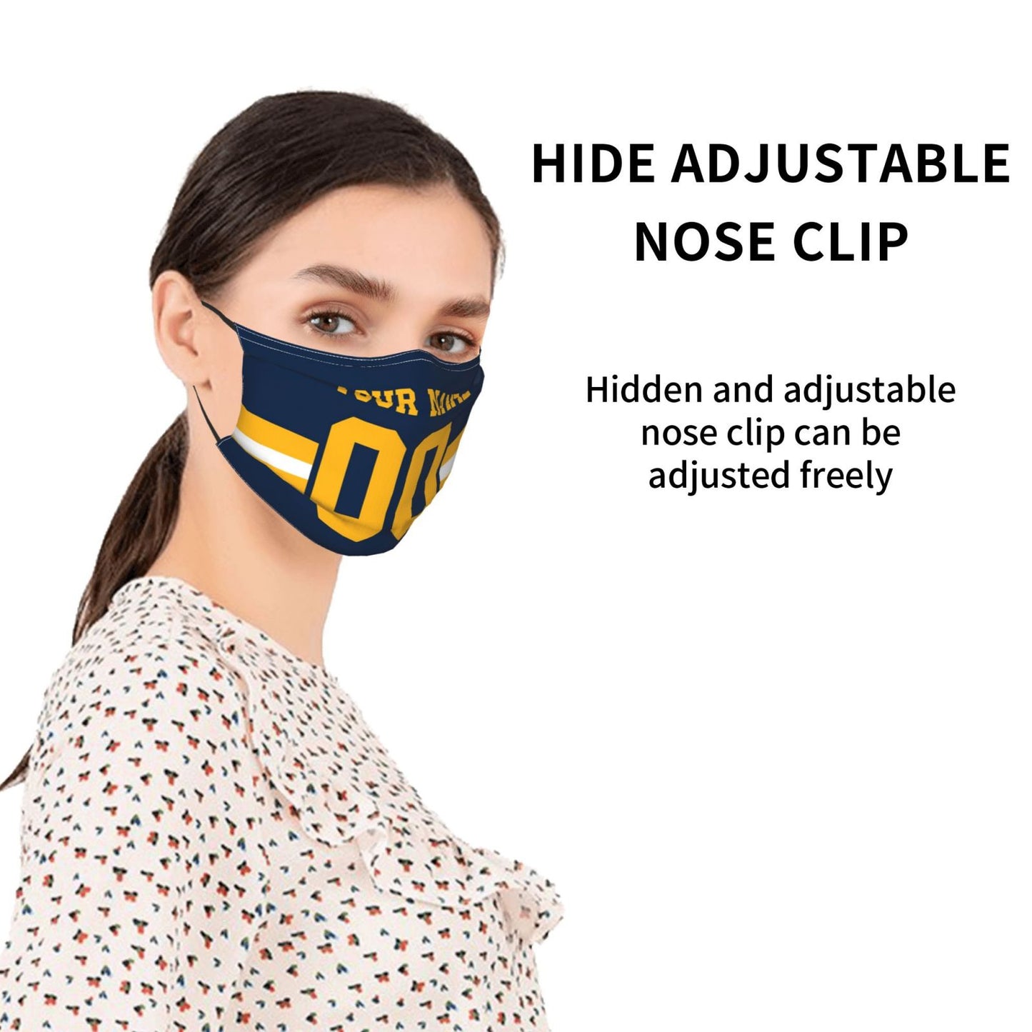 2-Pack Green Bay Packers Face Covering Football Team Decorative Adult Face Mask With Filters PM 2.5 Navy