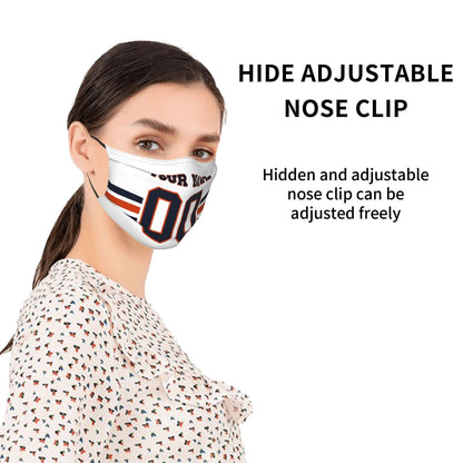 2-Pack Chicago Bears Face Covering Football Team Decorative Adult Face Mask With Filters PM 2.5 White