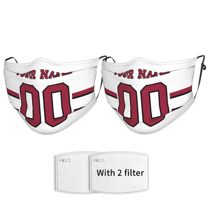 2-Pack Atlanta Falcons Face Covering Football Team Decorative Adult Face Mask With Filters PM 2.5 White