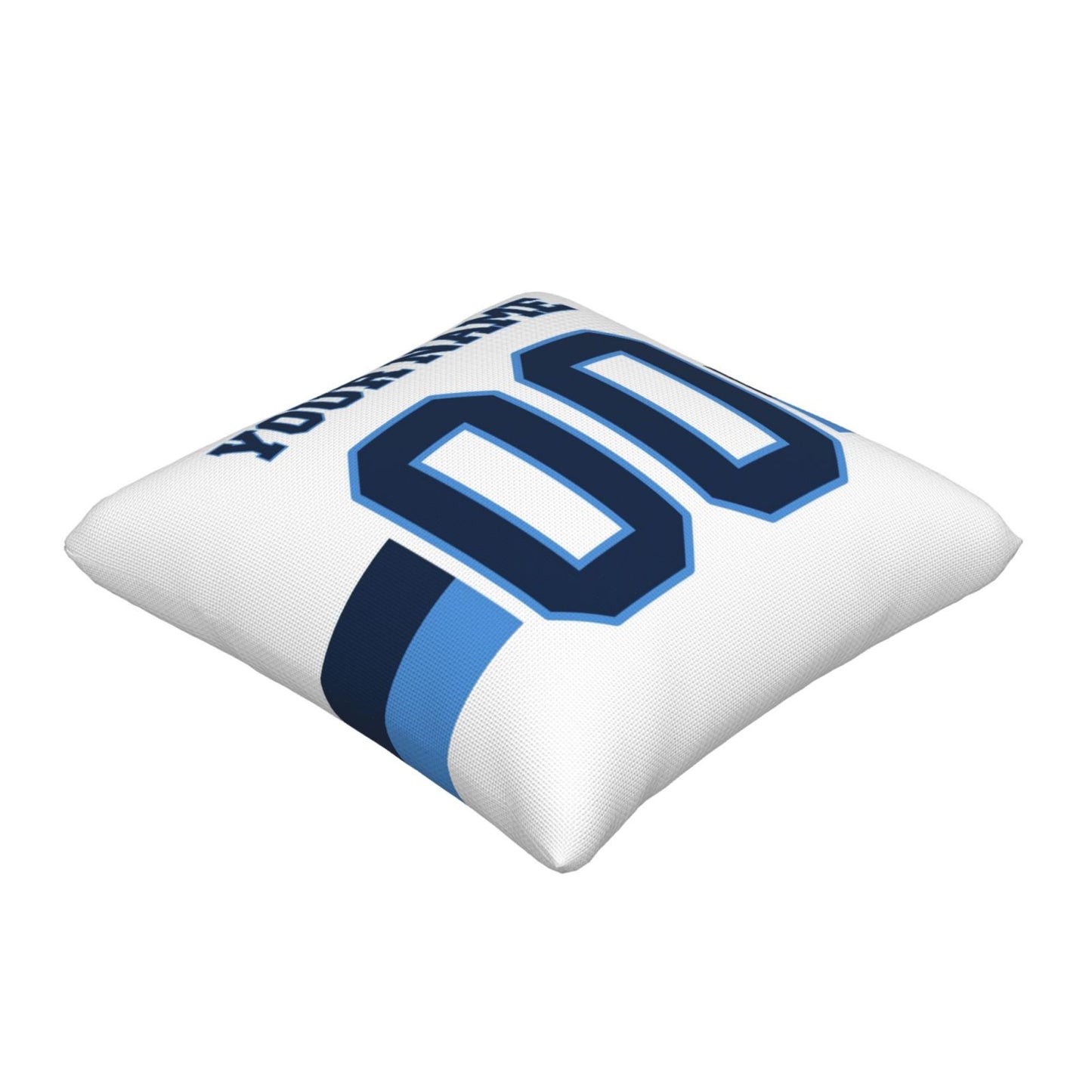 Custom White Tennessee Titans Decorative Throw Pillow Case - Print Personalized Football Team Fans Name & Number Birthday Gift