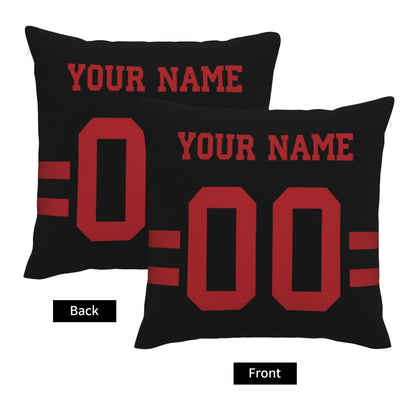 Custom Football Game San Francisco 49ers Decorative Throw Pillow Case Print Personalized Football Style Fans Name & Number Birthday Gift