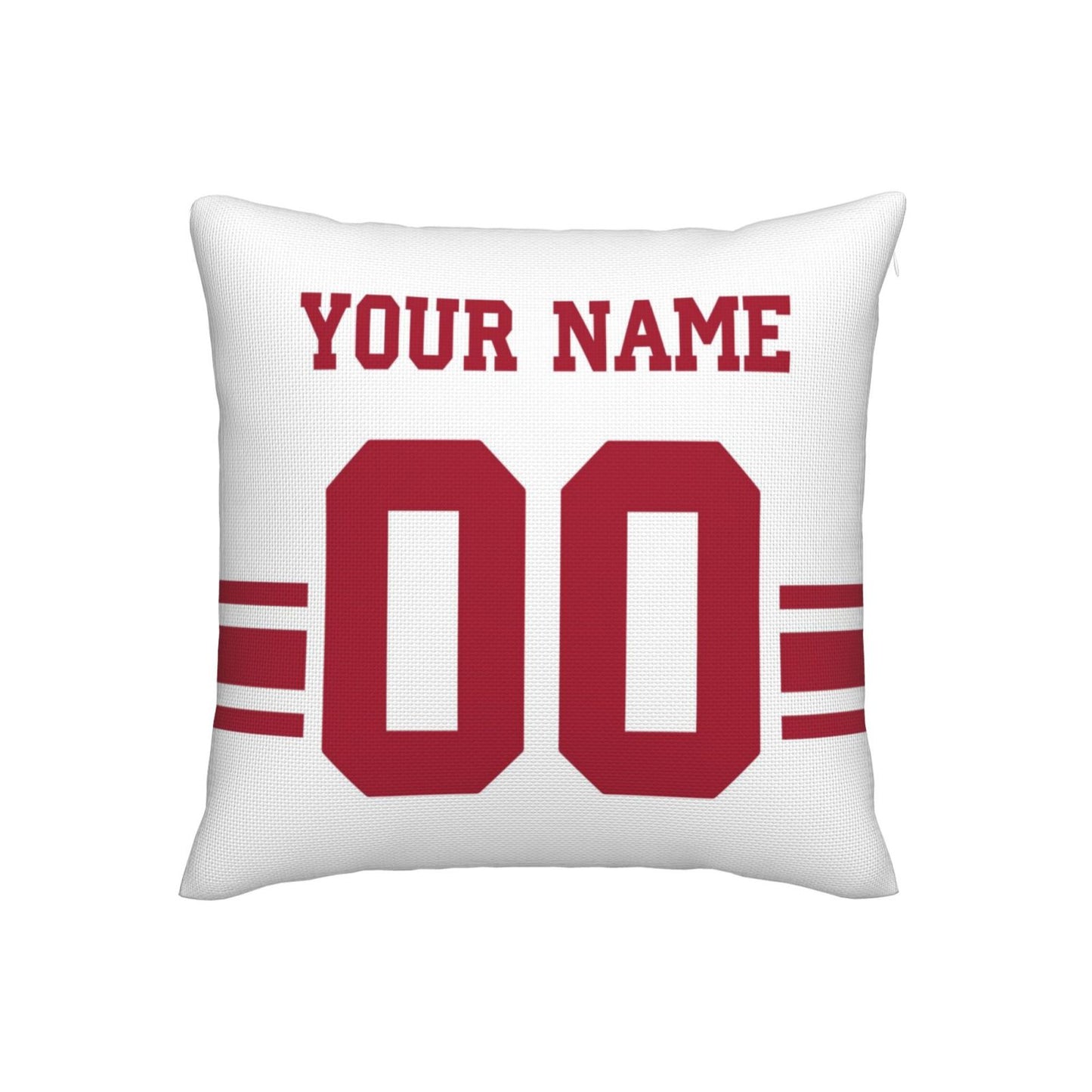 Custom White Red New York Giants Decorative Throw Pillow Case - Print Personalized Football Team Fans Name & Number Birthday Gift