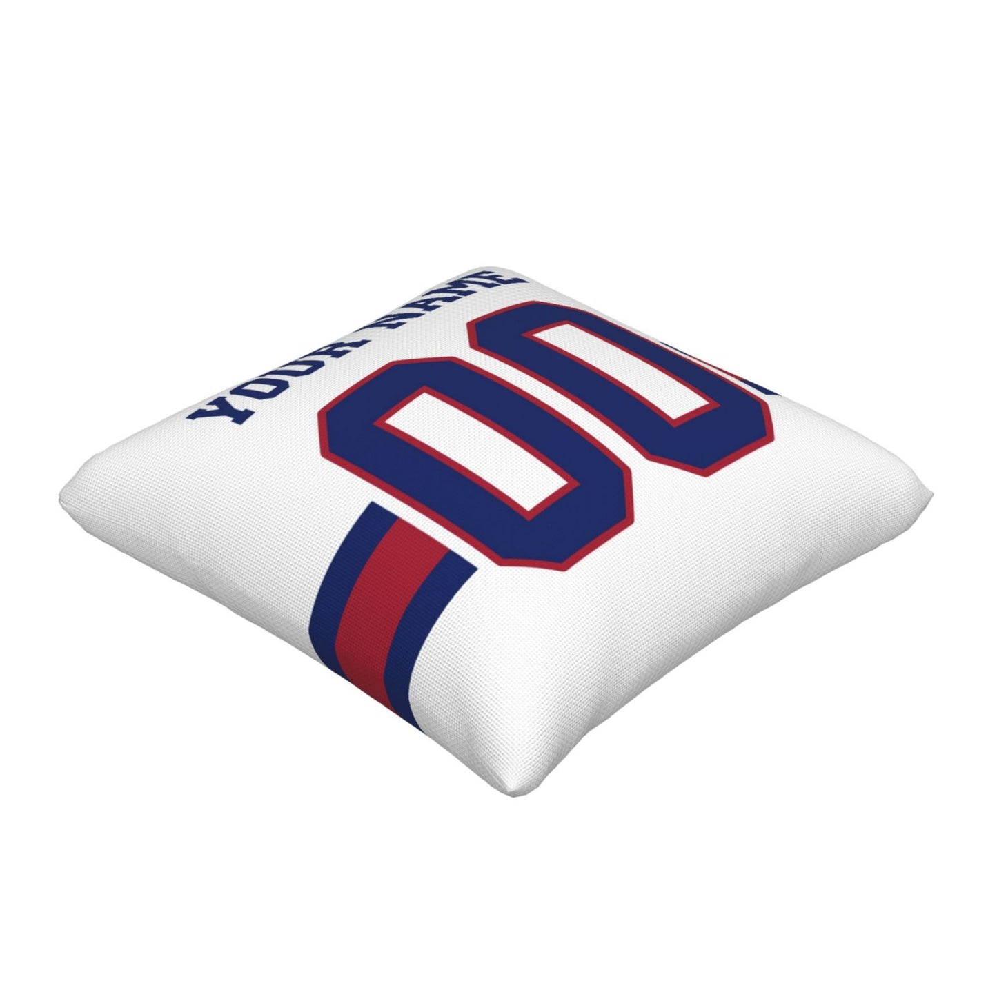 Custom White New York Giants Decorative Throw Pillow Case - Print Personalized Football Team Fans Name & Number Birthday Gift