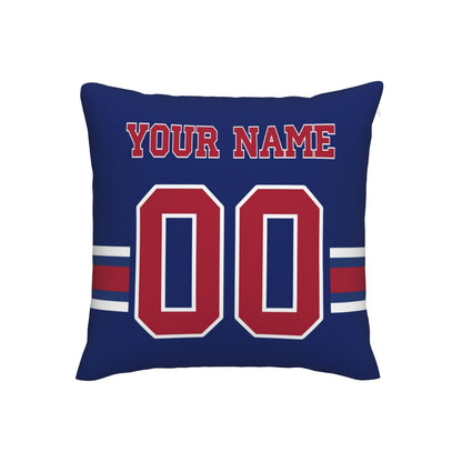Custom Royal Red New York Giants Decorative Throw Pillow Case - Print Personalized Football Team Fans Name & Number Birthday Gift