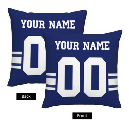 Custom Royal New York Giants Decorative Throw Pillow Case - Print Personalized Football Team Fans Name & Number Birthday Gift