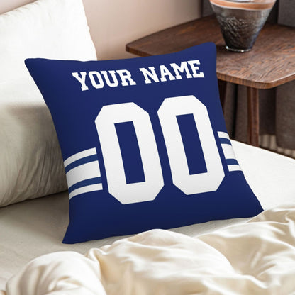 Custom Royal New York Giants Decorative Throw Pillow Case - Print Personalized Football Team Fans Name & Number Birthday Gift