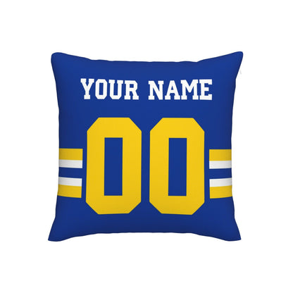 Customized Los Angeles Rams Football Team Decorative Throw Pillow Case Print Personalized Football Style Fans Letters & Number Royal Pillowcase Birthday Gifts