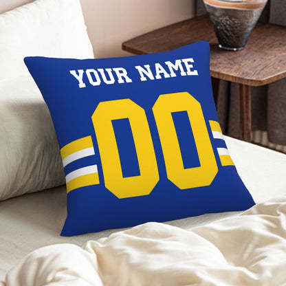 Customized Los Angeles Rams Football Team Decorative Throw Pillow Case Print Personalized Football Style Fans Letters & Number Royal Pillowcase Birthday Gifts