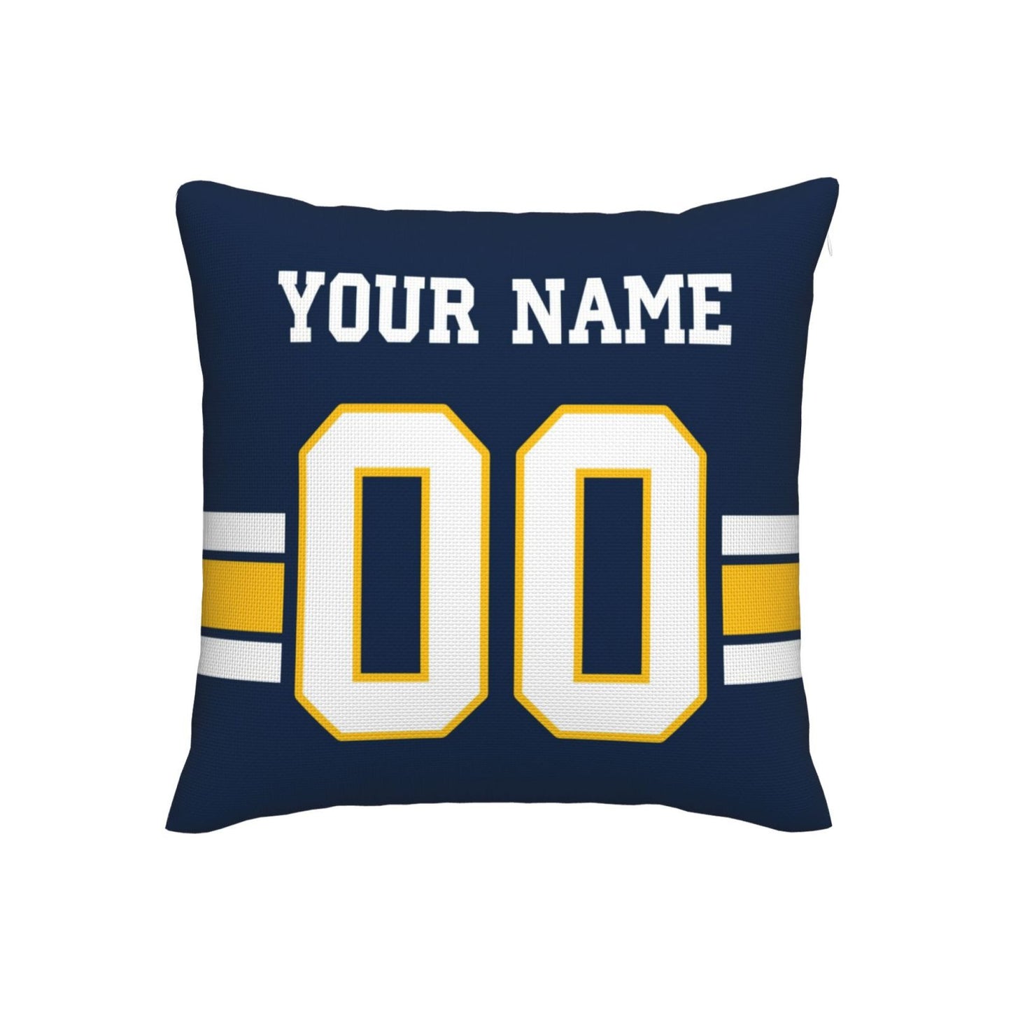 Customized Los Angeles Chargers Football Team Decorative Throw Pillow Case Print Personalized Football Style Fans Letters & Number Navy Pillowcase Birthday Gift