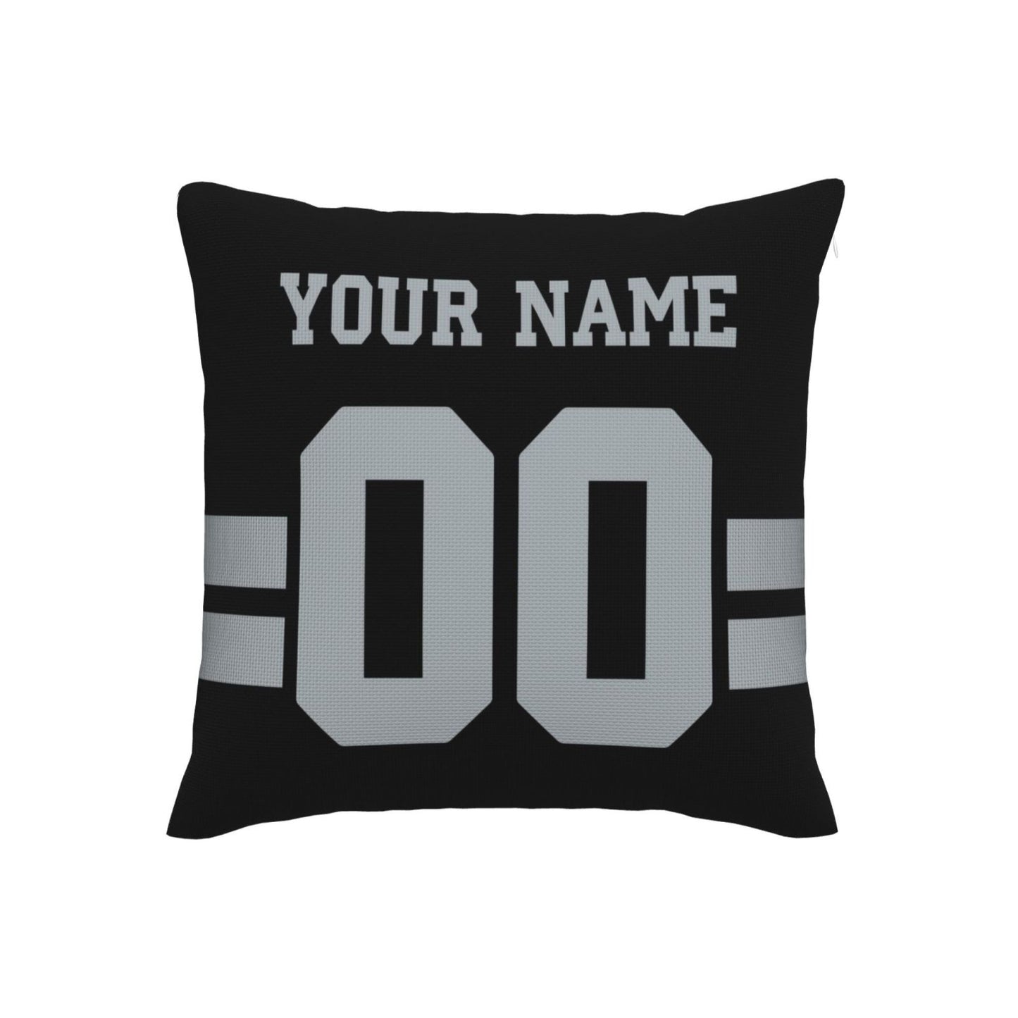 Custom Black Las Vegas Raiders Decorative Throw Pillow Case - Print Personalized Football Team Fans Name & Number Birthday Gift
