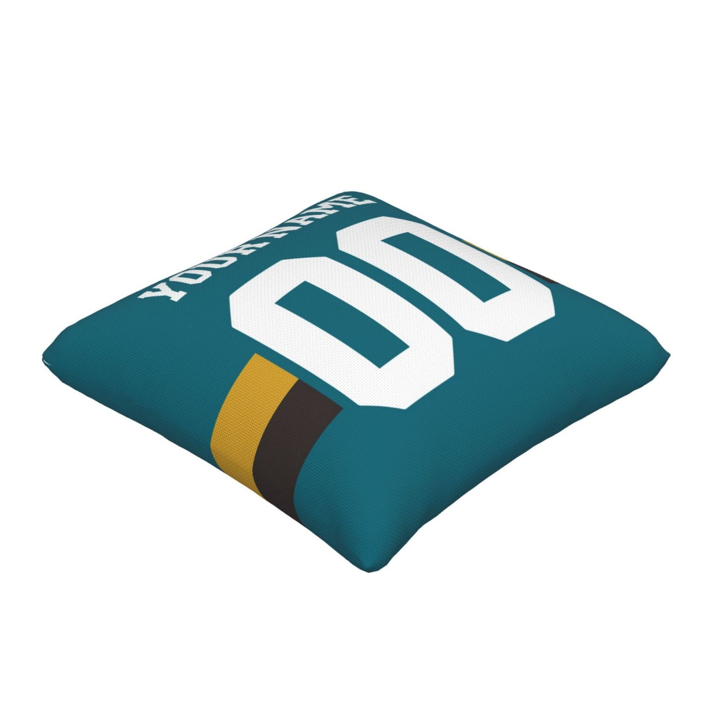 Customized Jacksonville Jaguars Football Team Decorative Throw Pillow Case Print Personalized Football Style Fans Letters & Number Teal Pillowcase Housewarming Gifts