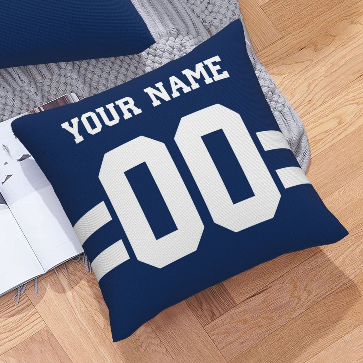Customized Indianapolis Colts Football Team Decorative Throw Pillow Case Print Personalized Football Style Fans Letters & Number Royal Pillowcase Housewarming Gifts