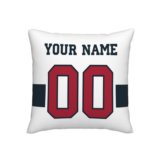 Customized Houston Texans Football Team Decorative Throw Pillow Case Print Personalized Football Style Fans Letters & Number White Pillowcase Birthday Gift