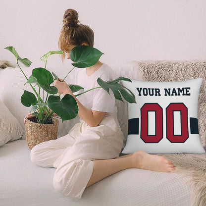 Customized Houston Texans Football Team Decorative Throw Pillow Case Print Personalized Football Style Fans Letters & Number White Pillowcase Birthday Gift