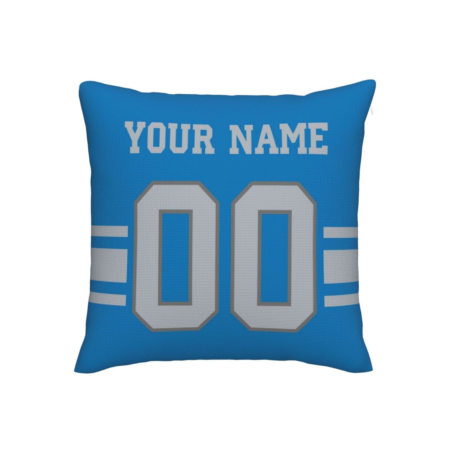 Customized Detroit Lions Football Team Decorative Throw Pillow Case Print Personalized Football Style Fans Letters & Number Blue Pillowcase Birthday Gift