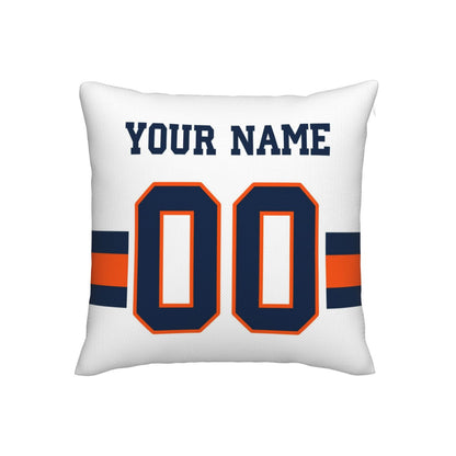 Customized Denver Broncos Football Team Decorative Throw Pillow Case Print Personalized Football Style Fans Letters & Number White Pillowcase Birthday Gift