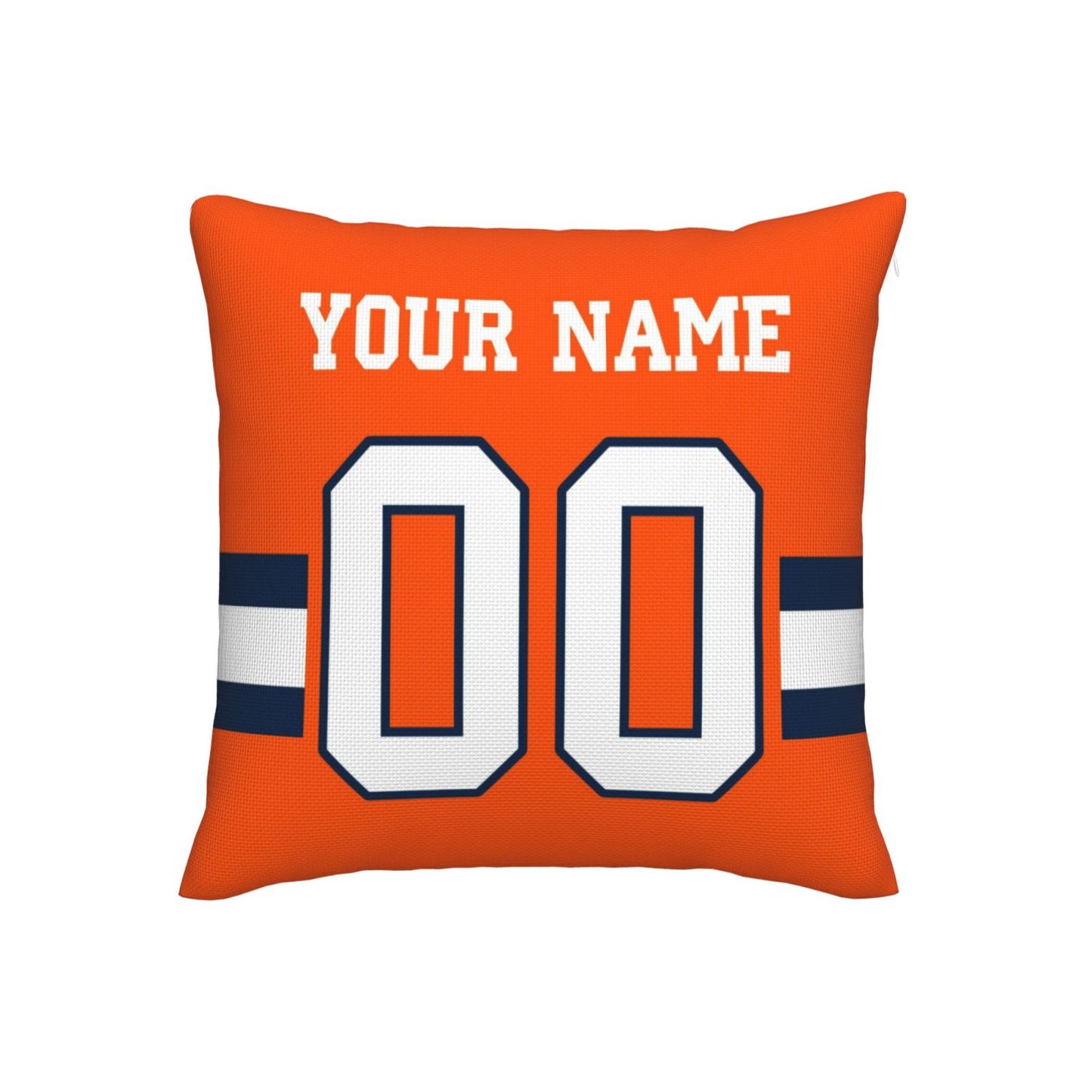 Customized Denver Broncos Football Team Decorative Throw Pillow Case Print Personalized Football Style Fans Letters & Number Orange Pillowcase Birthday Gift