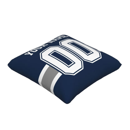 Customized Dallas Cowboys Football Team Decorative Throw Pillow Case Print Personalized Football Style Fans Letters & Number Navy Pillowcase Birthday Gift