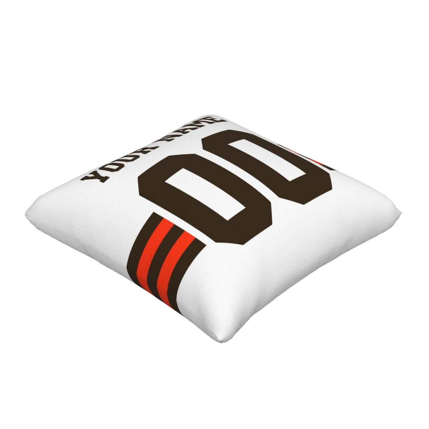 Customized Cleveland Browns Football Team Decorative Throw Pillow Case Print Personalized Football Style Fans Letters & Number White Pillowcase Birthday Gift