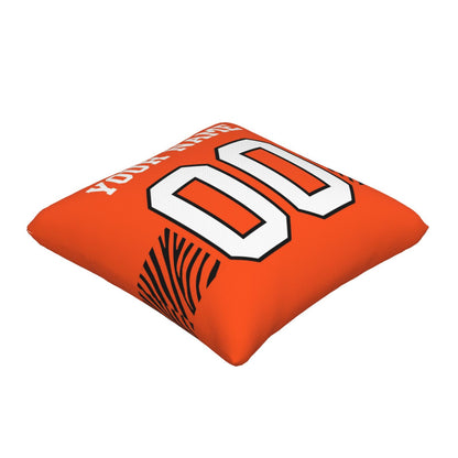 Customized Cincinnati Bengals Letters Decorative Pillows Case Custom Game Pillowcase Name Number Block Print Square Art Deco Throw Pillow