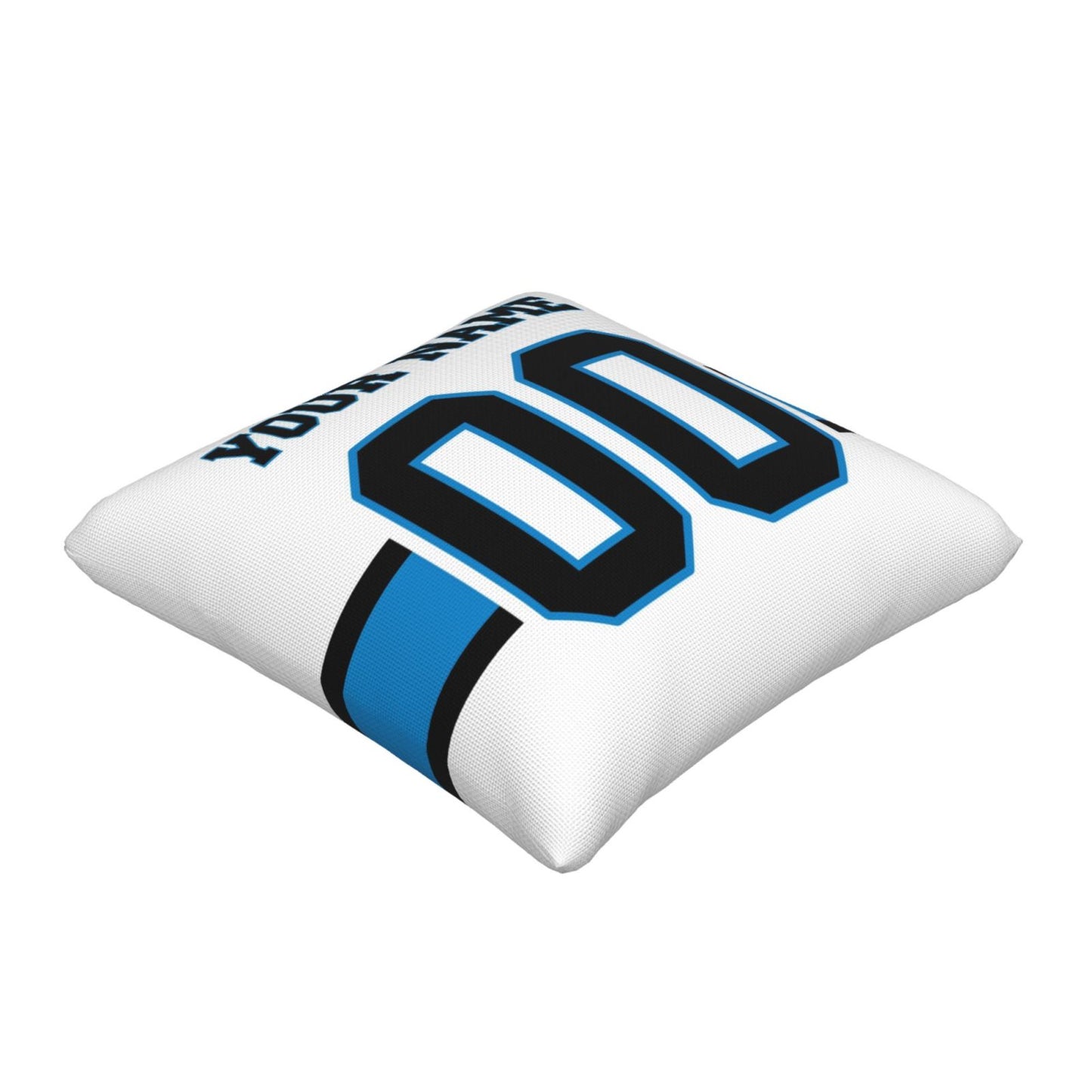 Customized Carolina Panthers Letters Decorative Pillows Case Custom Game Pillowcase Name Number Block Print Square Art Deco White Throw Pillow