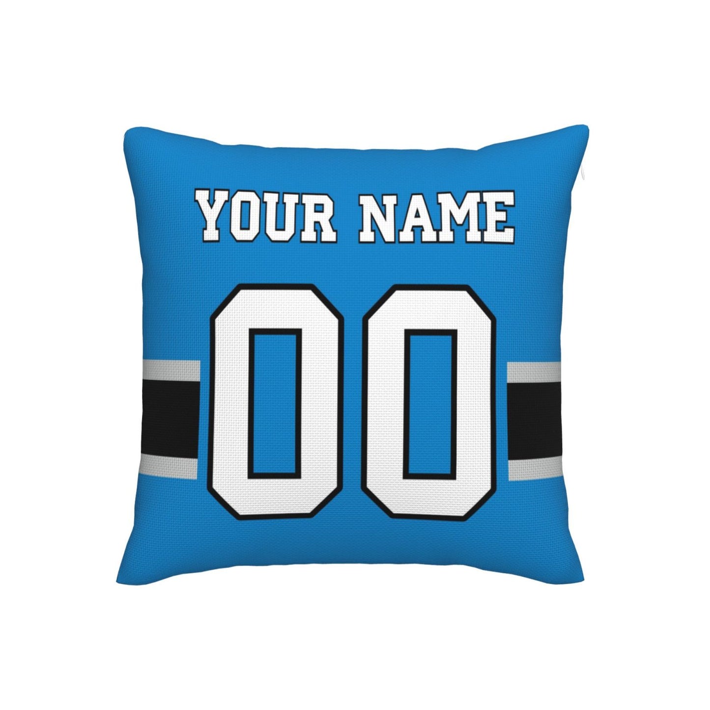 Customized Carolina Panthers Football Team Decorative Throw Pillow Case Print Personalized Football Style Fans Letters & Number Blue Pillowcase Birthday Gift