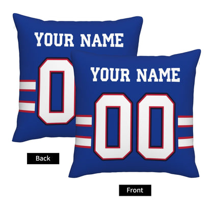 Custom Buffalo Bills Football Team Decorative Throw Pillow Case Print Personalized Football Style Fans Letters & Number Birthday Gift