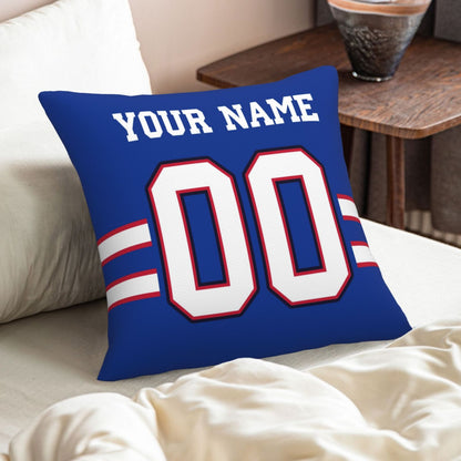 Custom Buffalo Bills Football Team Decorative Throw Pillow Case Print Personalized Football Style Fans Letters & Number Birthday Gift