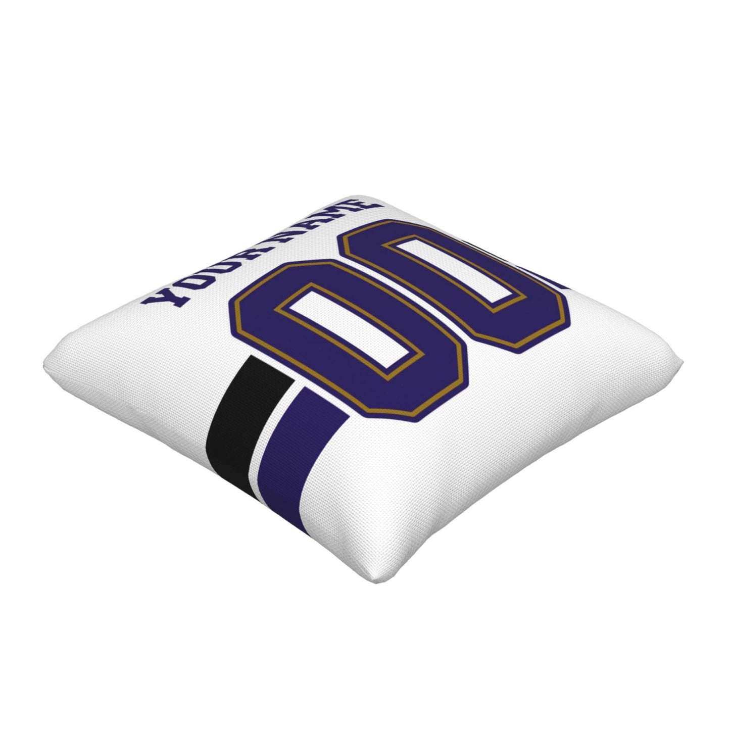 Custom White Baltimore Ravens Football Team Decorative Throw Pillow Case Print Personalized Football Style Fans Letters & Number Birthday Gift