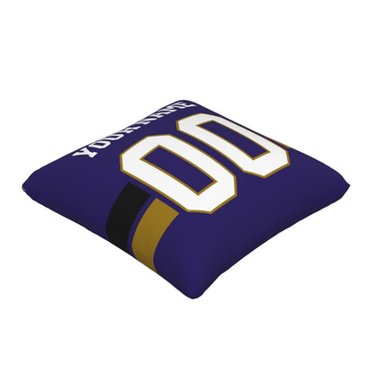 Custom Purple Baltimore Ravens Football Team Decorative Throw Pillow Case Print Personalized Football Style Fans Letters & Number Birthday Gift