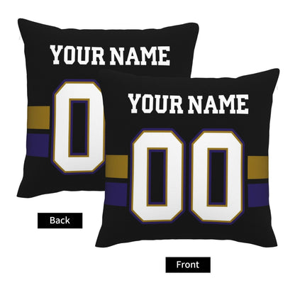 Baltimore Ravens Letters Decorative Pillows Case Custom Game Pillowcase Name Number Block Print Square Art Deco Throw Pillow