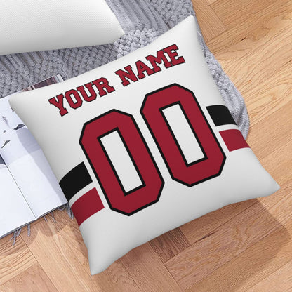 Atlanta Falcons Football Team Decorative Throw Pillow Case Print Personalized Football Style Fans Letters & Number Black Pillowcase Birthday Gift