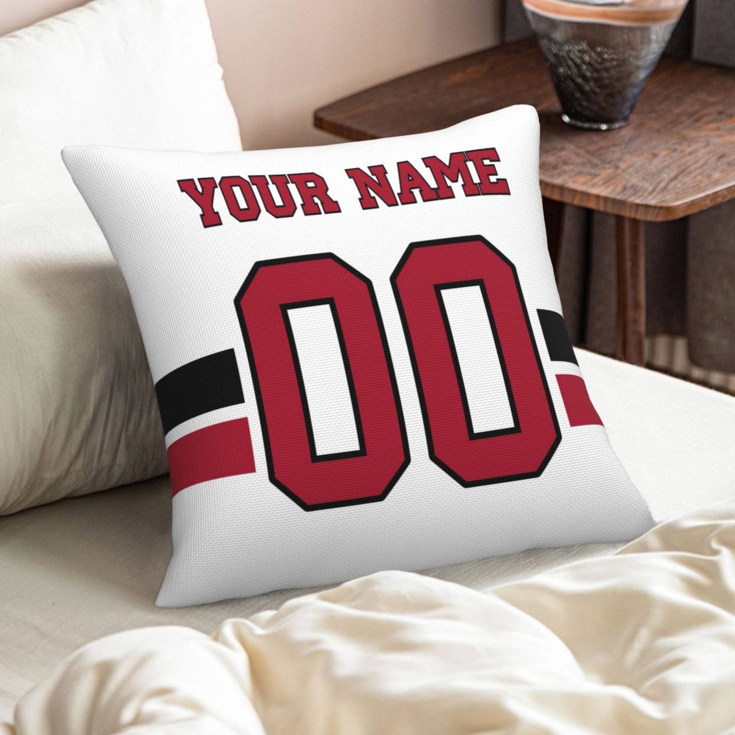 Atlanta Falcons Football Team Decorative Throw Pillow Case Print Personalized Football Style Fans Letters & Number Black Pillowcase Birthday Gift