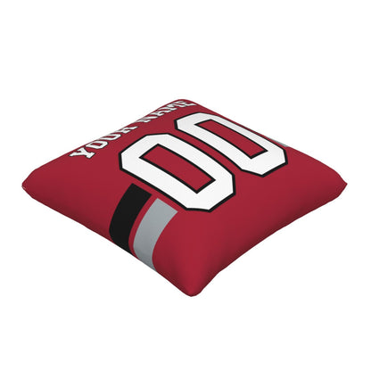 Atlanta Falcons Football Team Decorative Throw Pillow Case Print Personalized Football Style Fans Letters & Number Black Pillowcase Birthday Gift