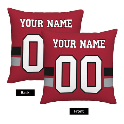 Atlanta Falcons Football Team Decorative Throw Pillow Case Print Personalized Football Style Fans Letters & Number Black Pillowcase Birthday Gift