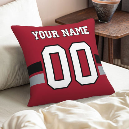 Atlanta Falcons Football Team Decorative Throw Pillow Case Print Personalized Football Style Fans Letters & Number Black Pillowcase Birthday Gift