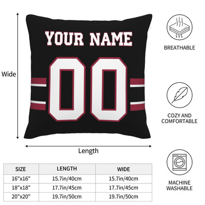 Arizona Cardinals Football Team Decorative Throw Pillow Case Print Personalized Football Style Fans Letters & Number Pillowcase Birthday Gift