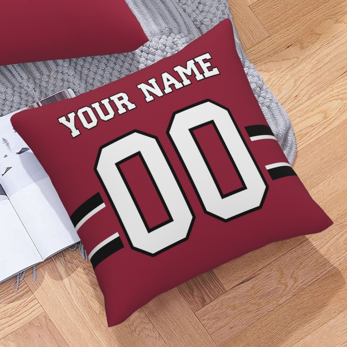 Arizona Cardinals Football Team Decorative Throw Pillow Case Print Personalized Football Style Fans Letters & Number Pillowcase Birthday Gift
