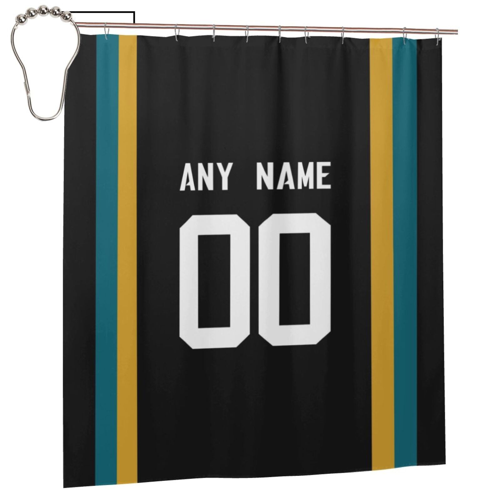 Jacksonville Jaguars Personalized Jersey Shower Curtains - Custom