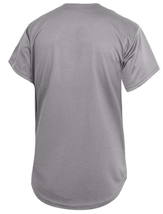 Custom Grey Stitched Baseball Jersey Personalized Button Down Baseball T Shirt