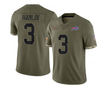 B.Bills #3 Damar Hamlin 2022 Salute To Service Limited Jersey Olive Stitched American Football Jerseys